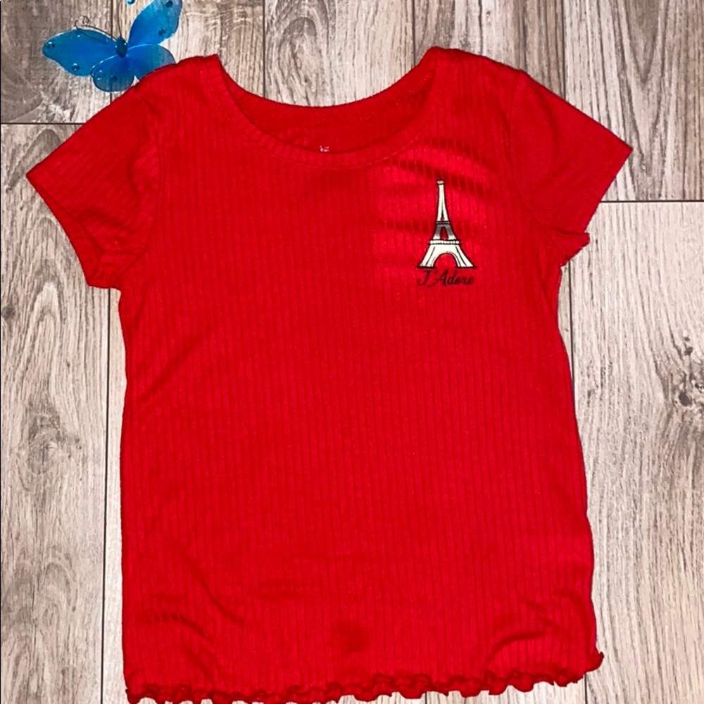 Justice j’adore red short sleeve top girls size 10
